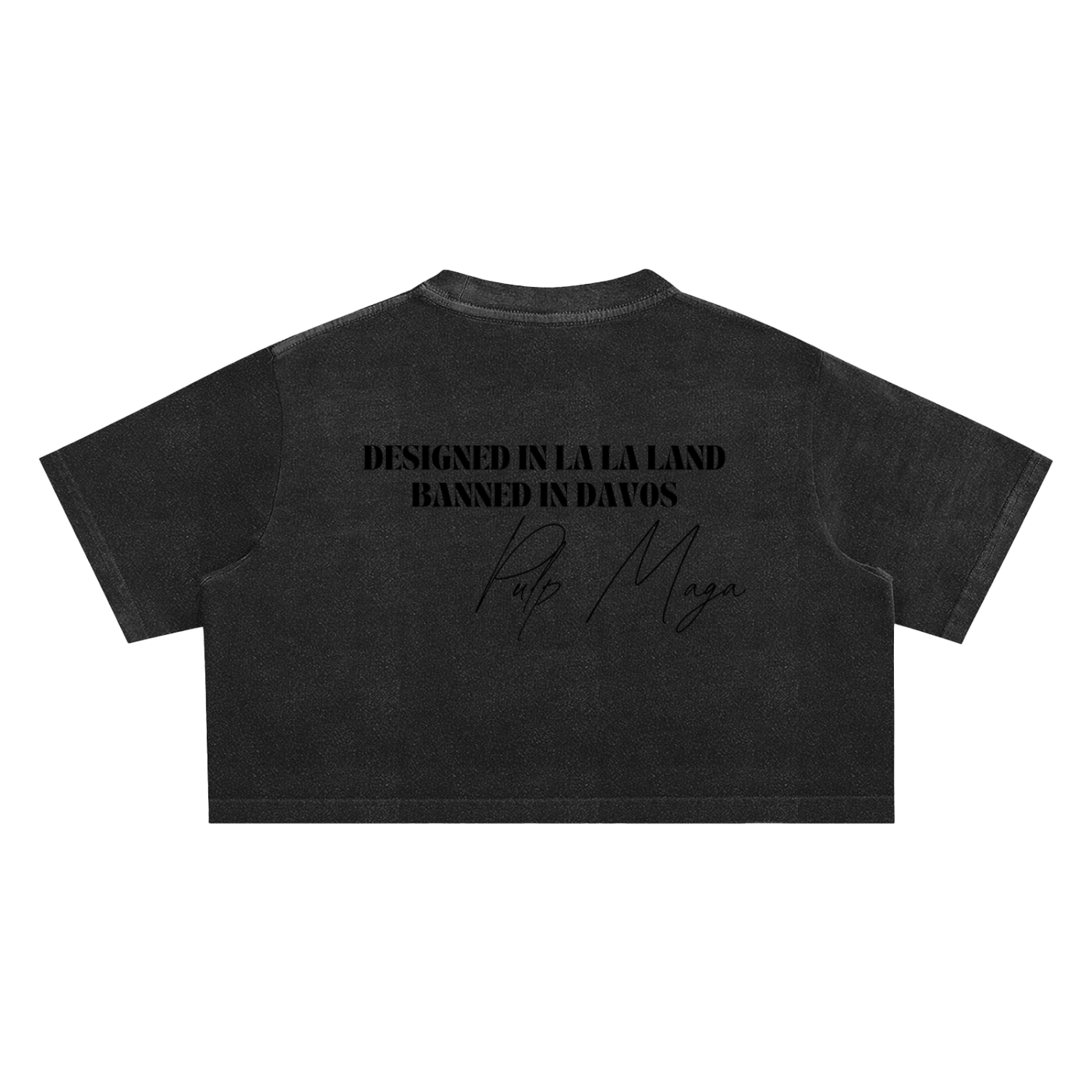 make america healthy again rfk crop top in black