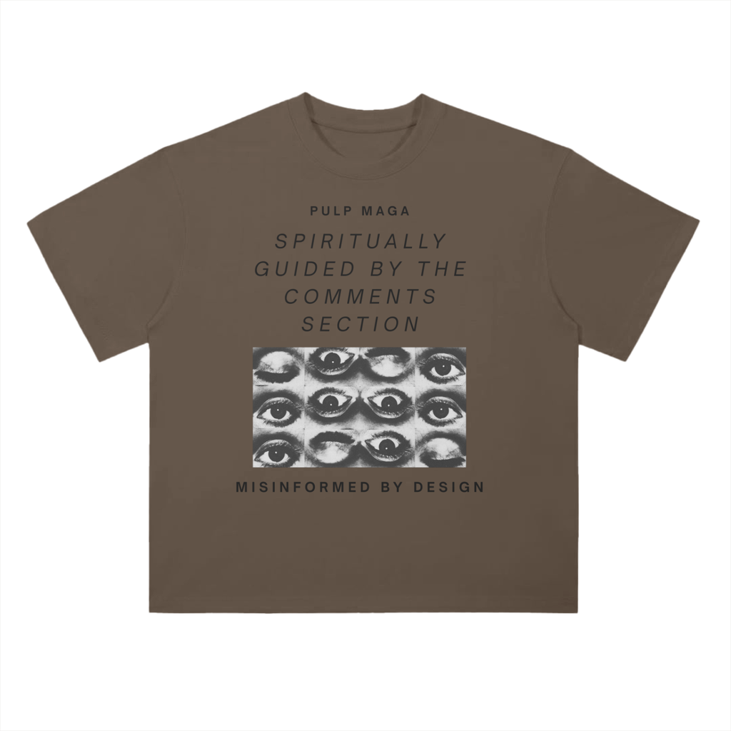 GRAPHIC AI T-SHIRT FOR MODERN REPUBLICANS WITH FUTURISTIC QUOTE AND SURREAL BLACK AND WHITE ART PRINT