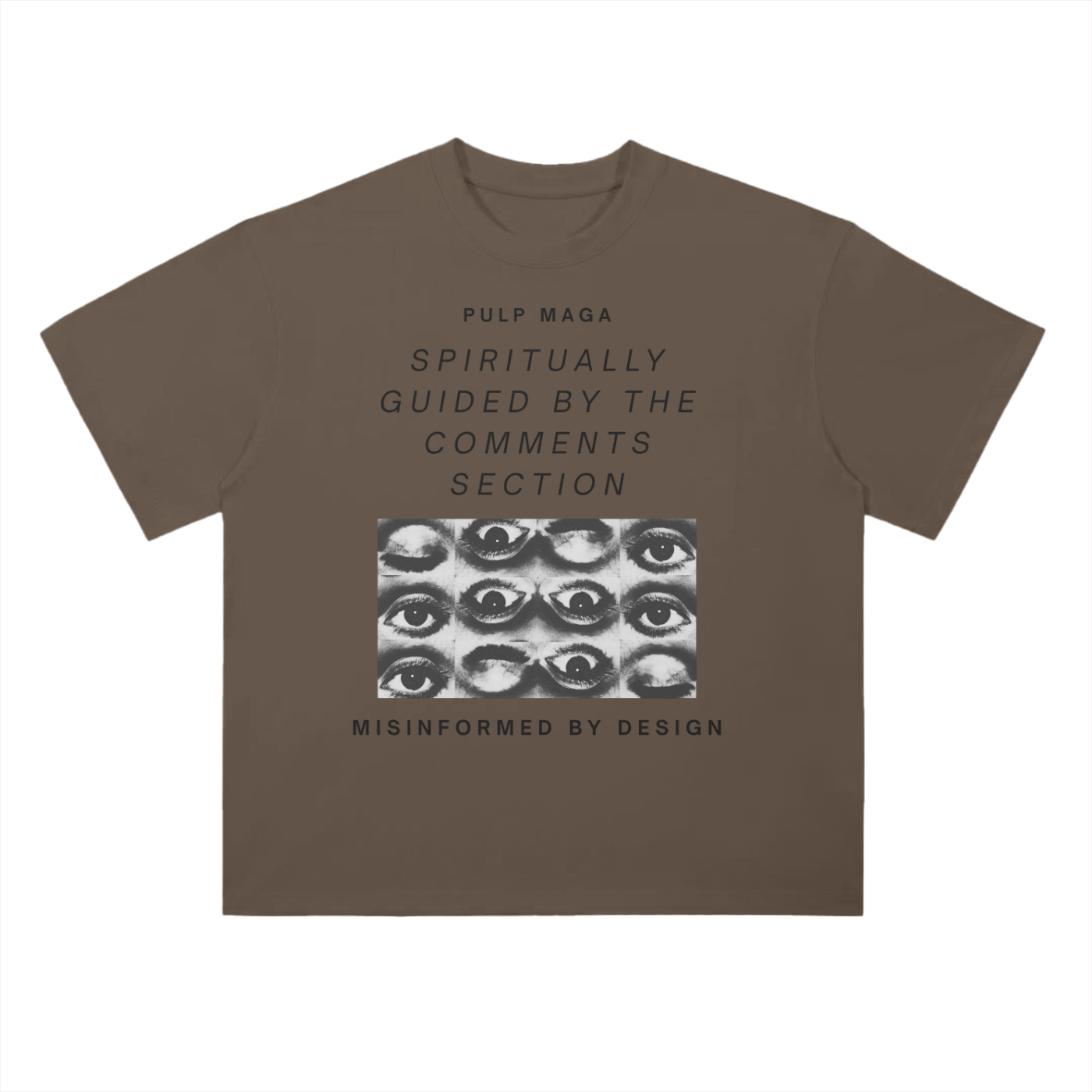 GRAPHIC AI T-SHIRT FOR MODERN REPUBLICANS WITH FUTURISTIC QUOTE AND SURREAL BLACK AND WHITE ART PRINT