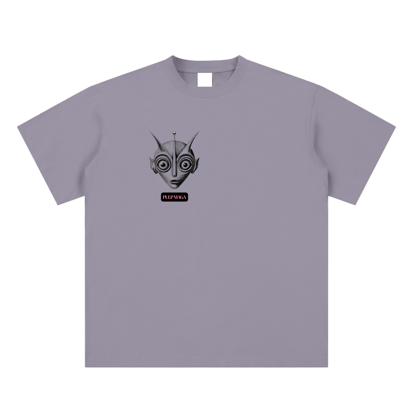political corruption t-shirt front view in gray purple with 10 for the Big Guy graphic on sueded cotton tee