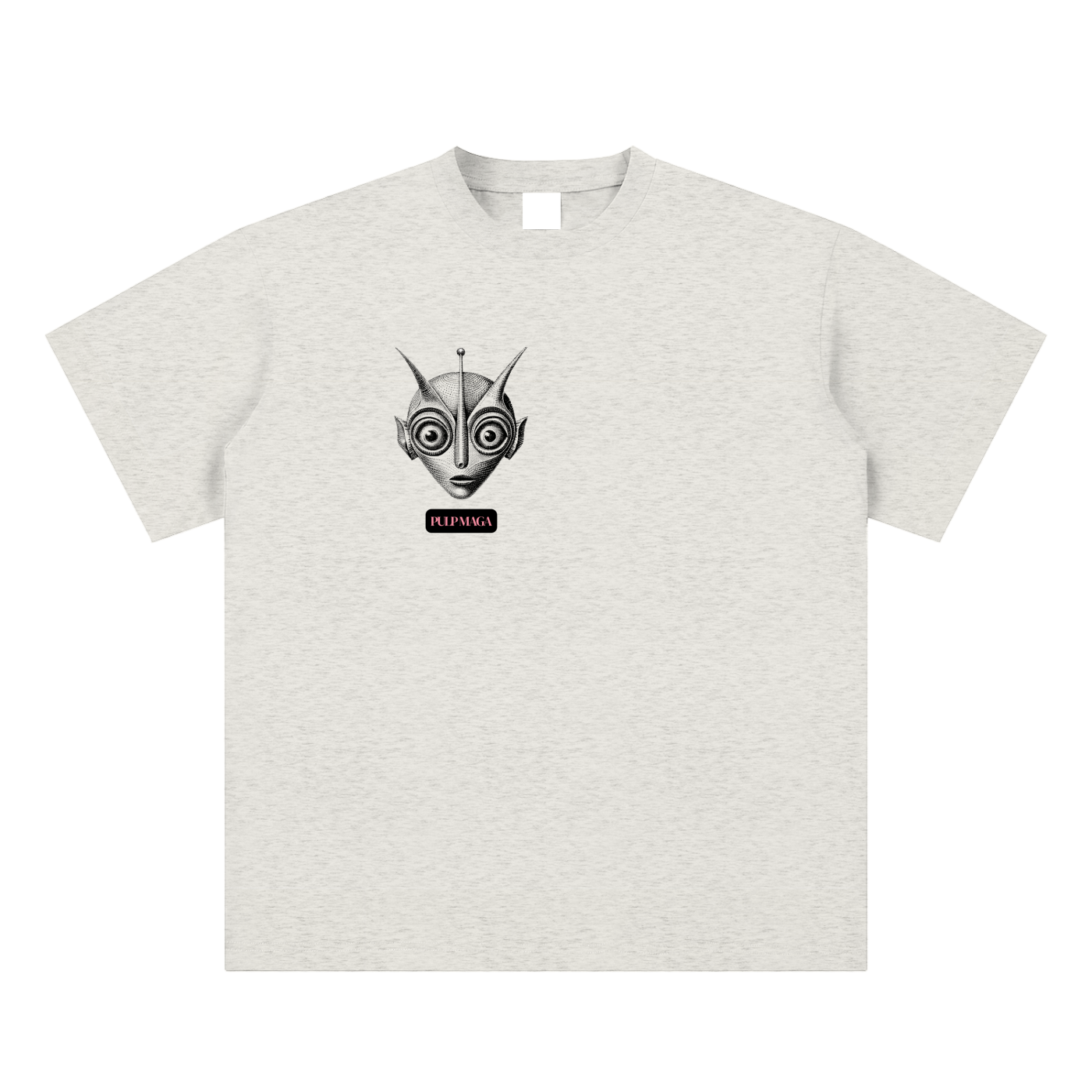 political corruption t-shirt front view in oat gray with 10 for the Big Guy graphic on sueded cotton tee