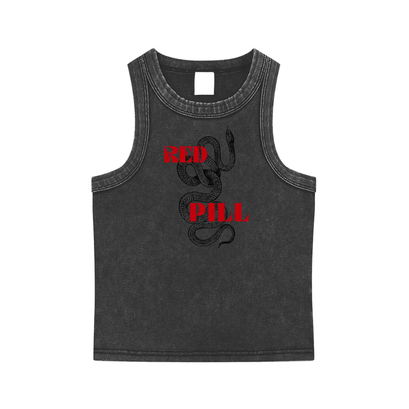 politically incorrect girls tank top with y2l aesthetic and red pill text with art graphic print