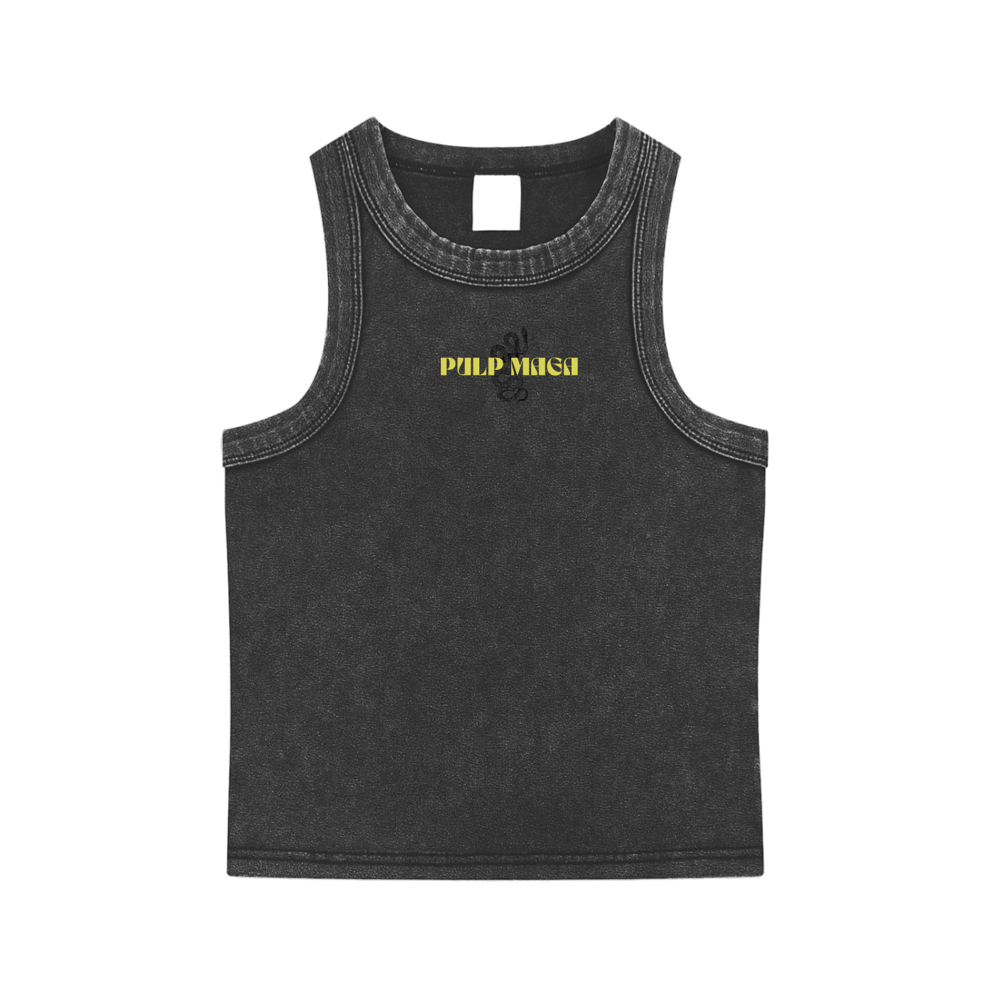 FAKE NEWS Y2K TANK TOP WITH AUTO PEN AND USAID DOGE CALLOUT