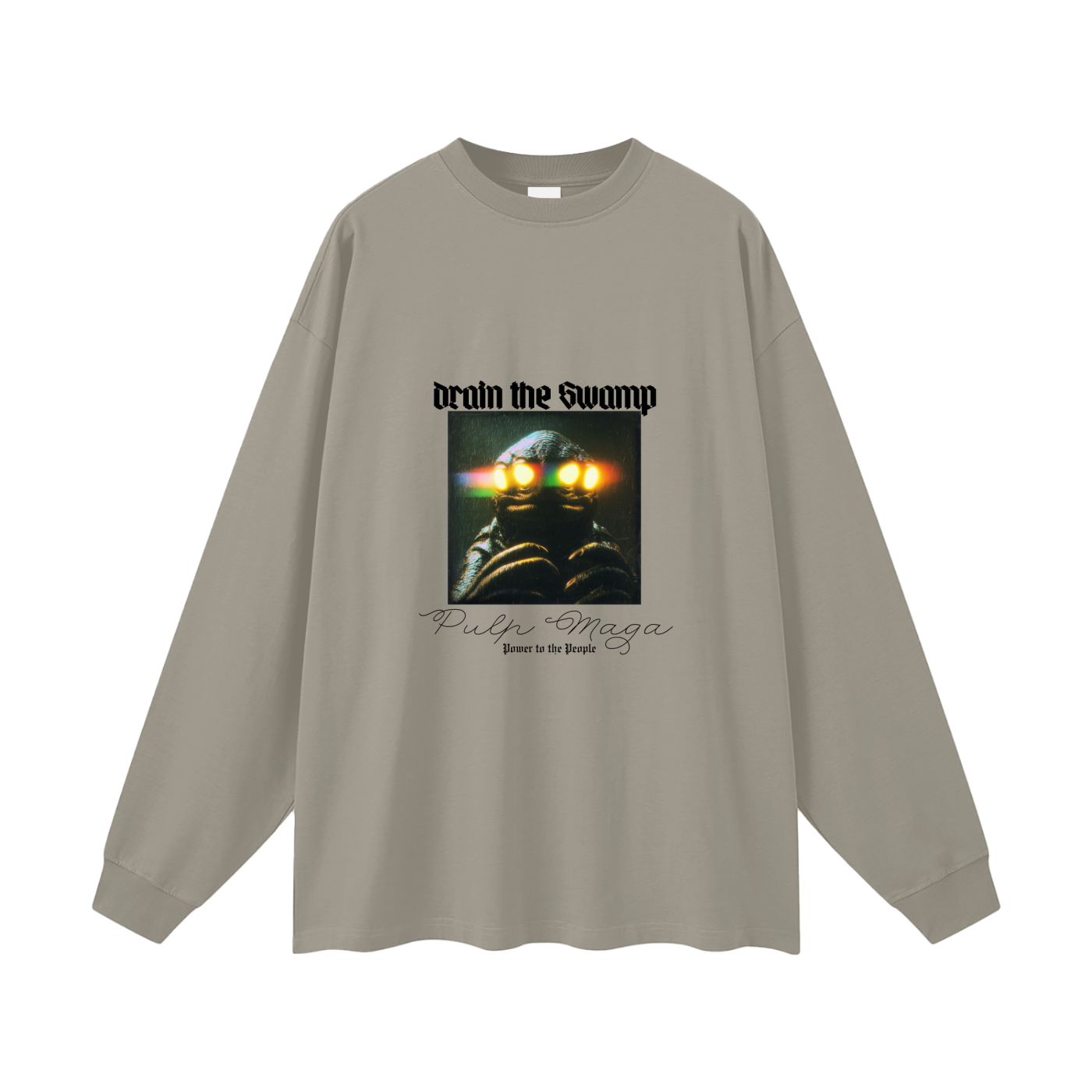 DRAIN THE SWAMP - Oversized Streetwear Long Sleeve Tee