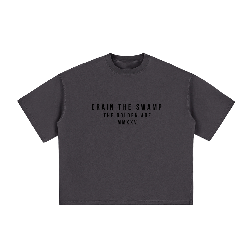DRAIN THE SWAMP - Vintage Washed Boxy T-Shirt