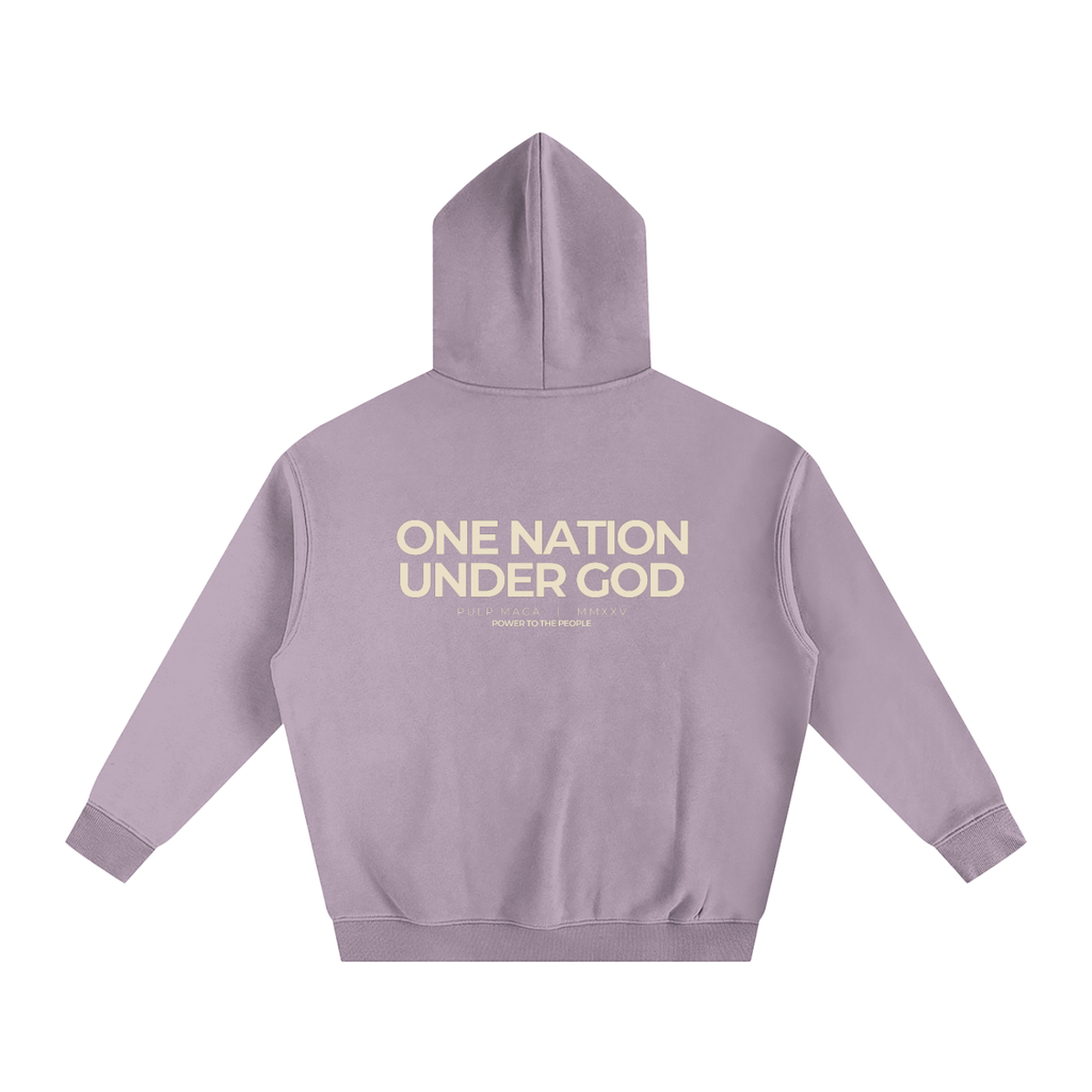 ONE NATION UNDER GOD - Unisex Fleeced Oversized Hoodie