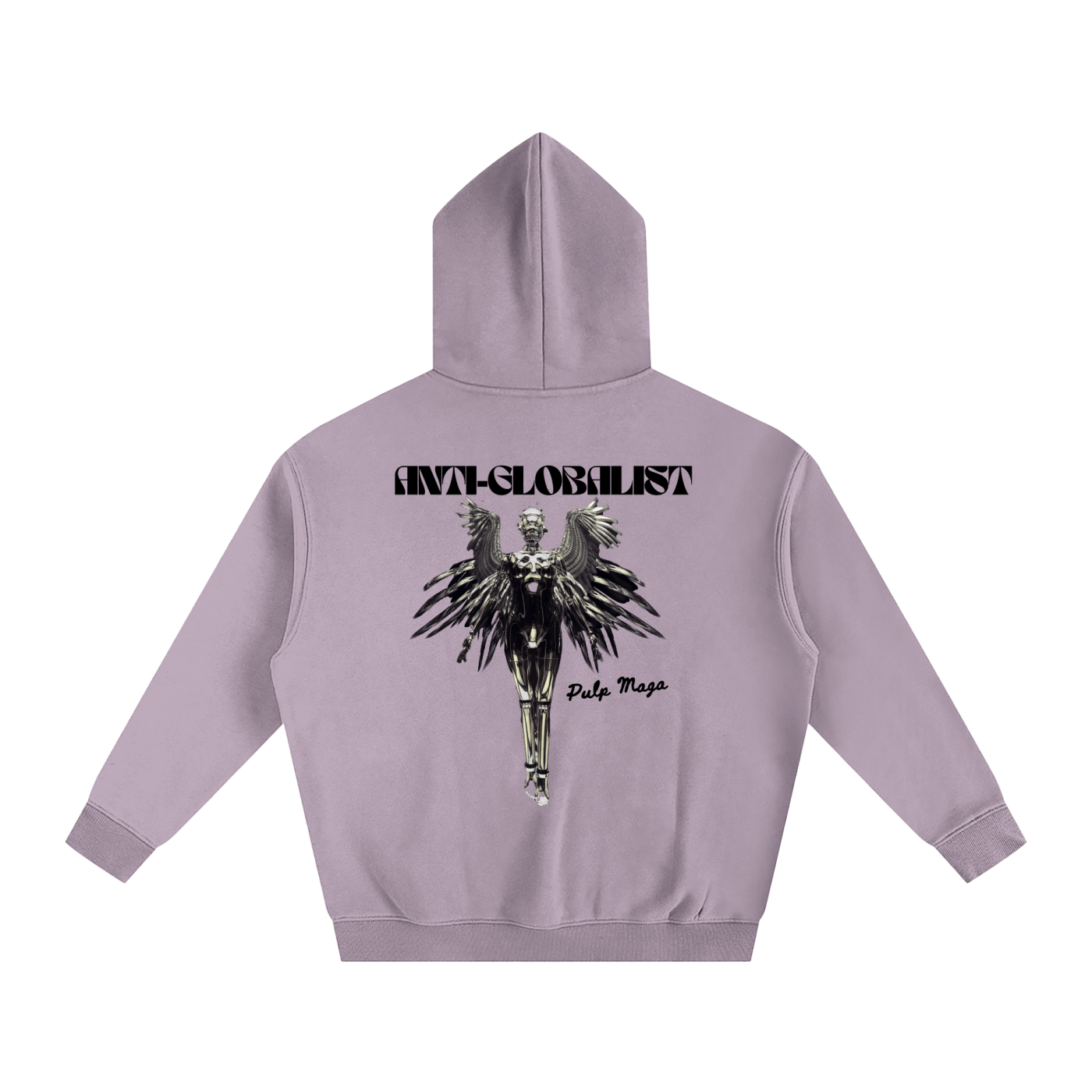 ANTI-GLOBALIST TECH ANGEL - Unisex Fleeced Oversized Hoodie