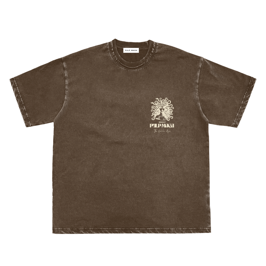 GEMINI SERPENT - CREAM INK - Snow Washed T-Shirt