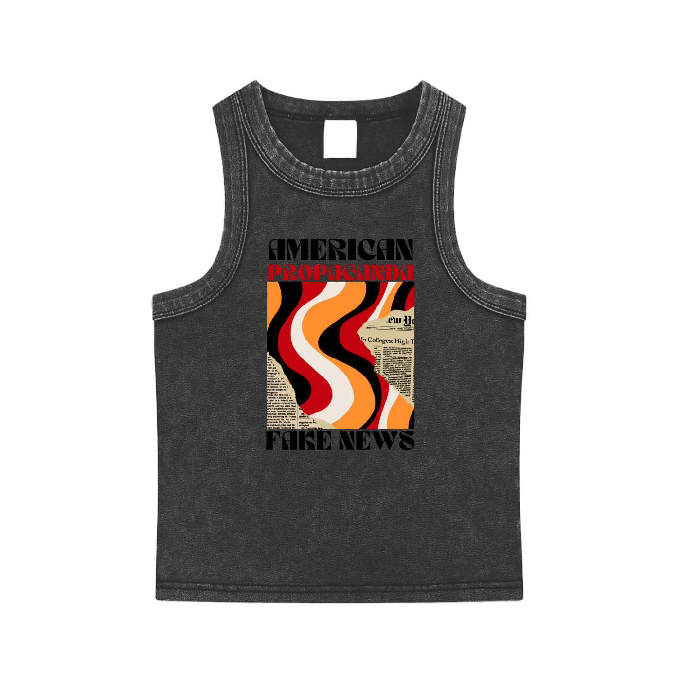 american propaganda retro graphic 90s cropped tank front