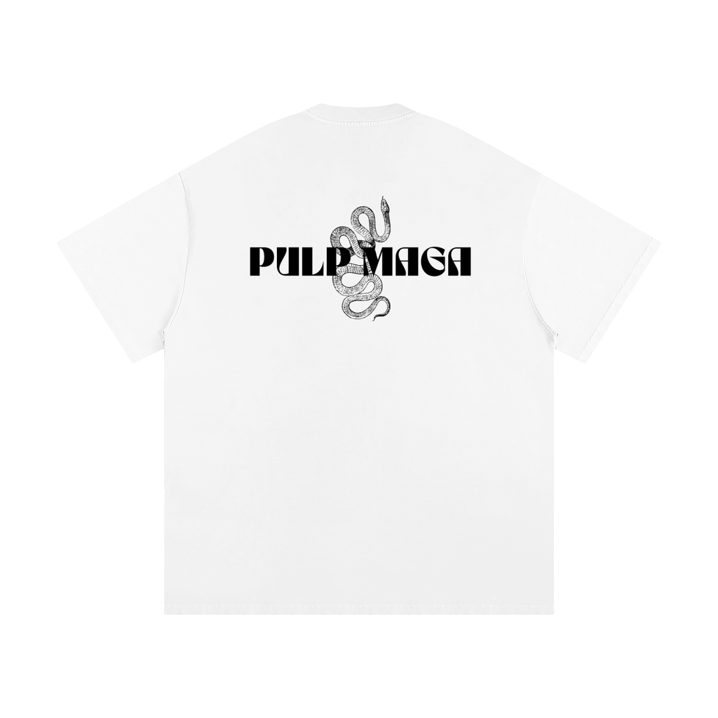 white t-shirt with streetwear pulp maga logo