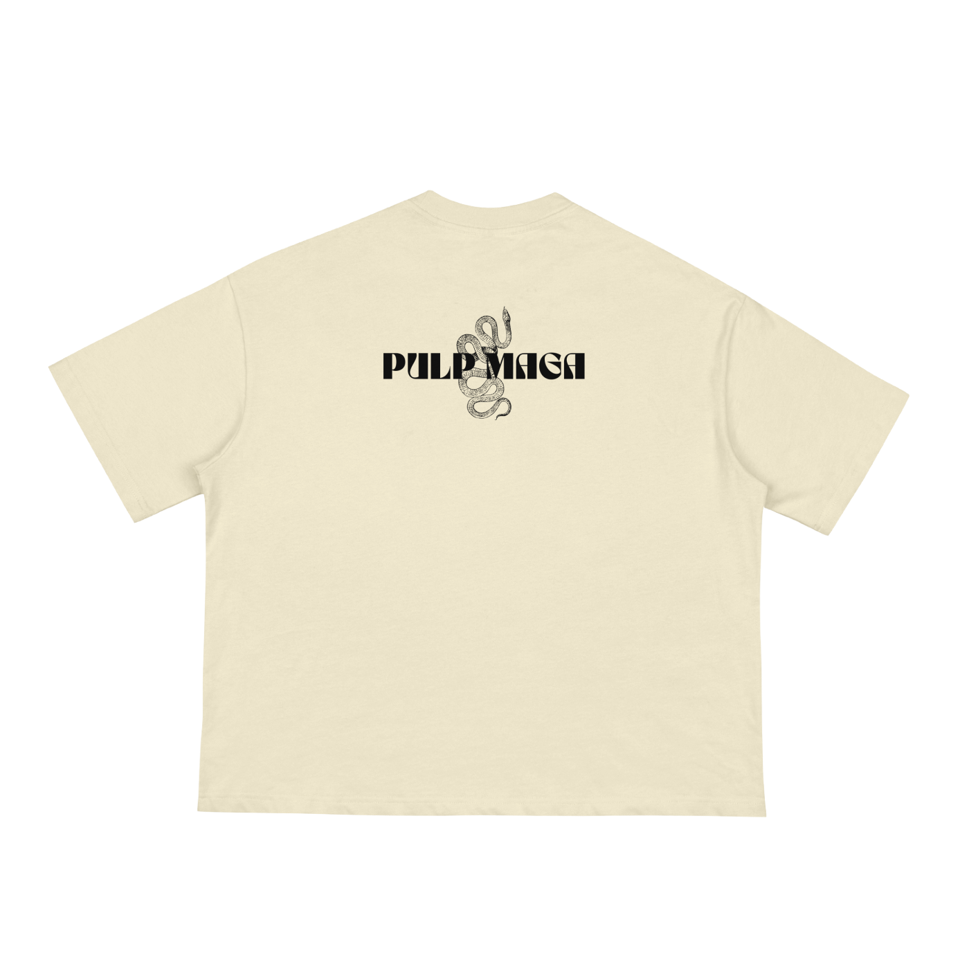 cream trump pulp maga logo tee back