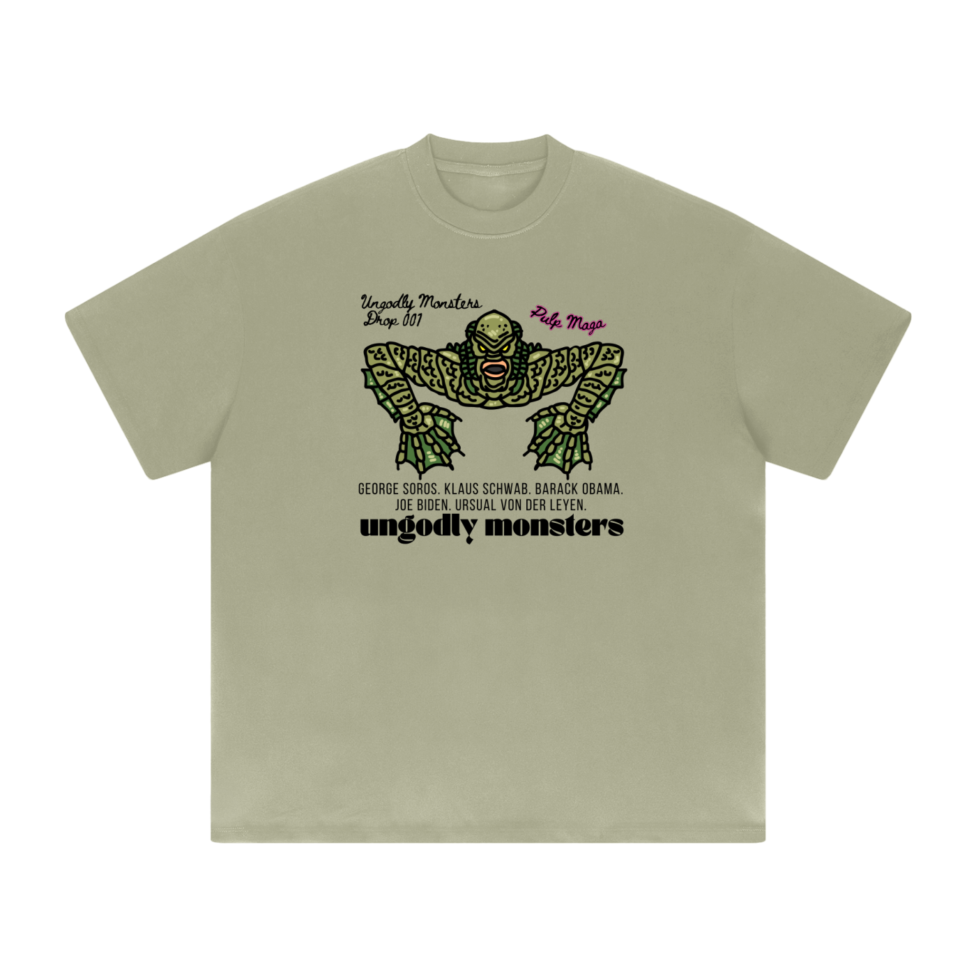 PARASITE | SOROS. KLAUS. BIDEN. OBAMA - Heavyweight Drop Shoulder T-Shirt