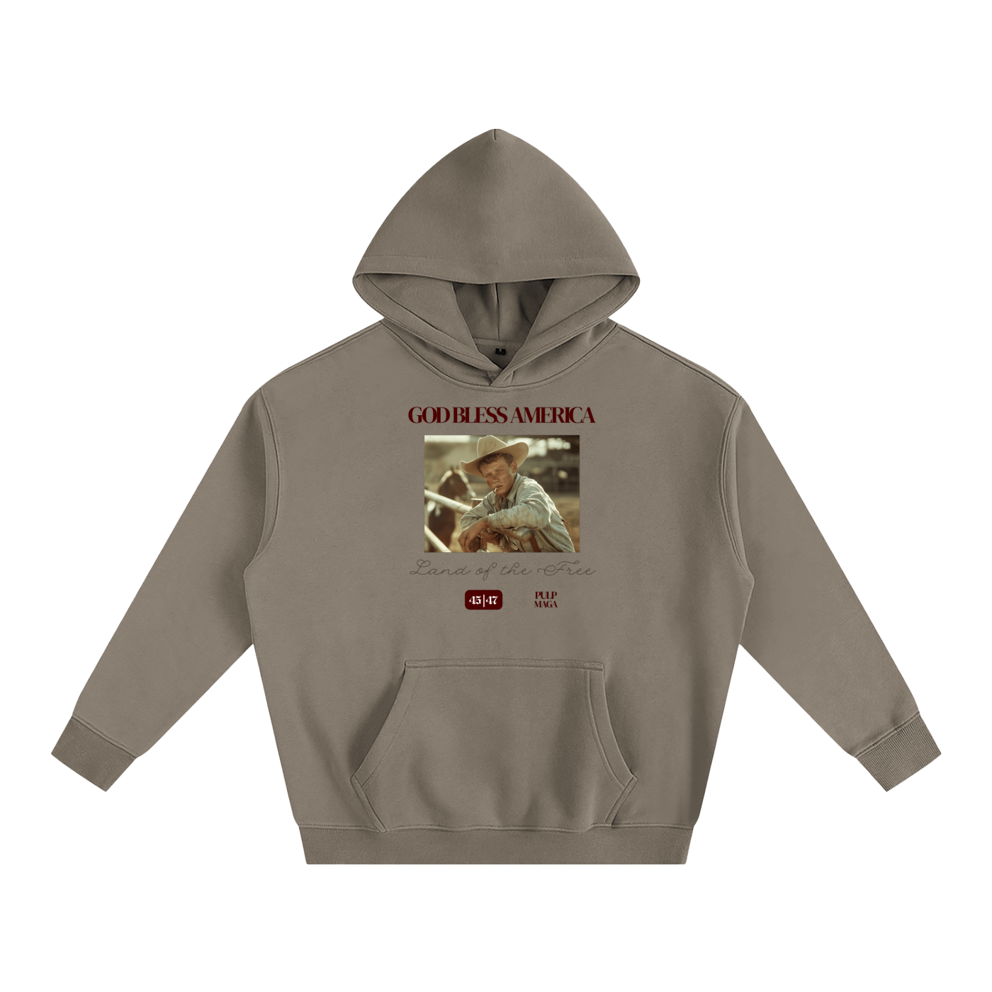 GOD BLESS AMERICA - Unisex Fleeced Oversized Hoodie