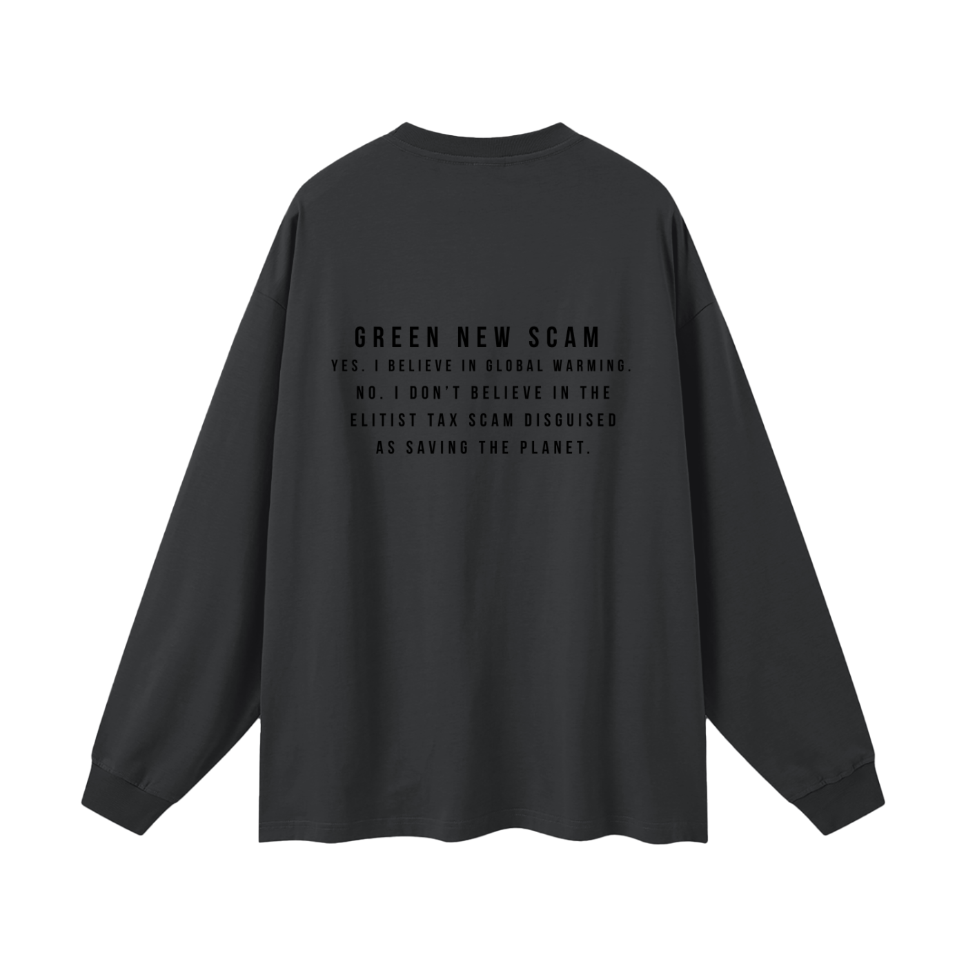 GREEN NEW SCAM - Oversized Streetwear Long Sleeve Tee