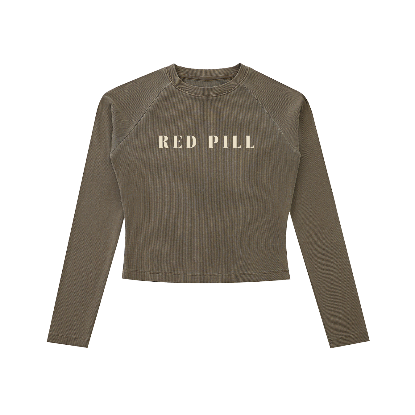 RED PILL - CREAM INK - Long Sleeve Slim T-Shirt