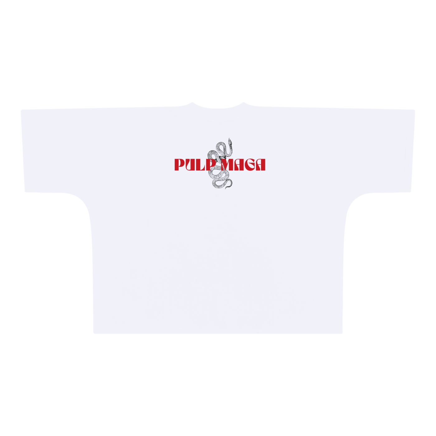 pulp maga oversize tee snake logo in lipstick