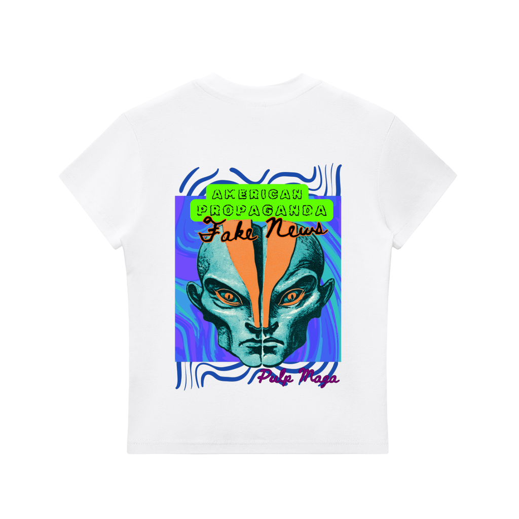 FAKE NEWS - Graphic Bodycon Baby Tee