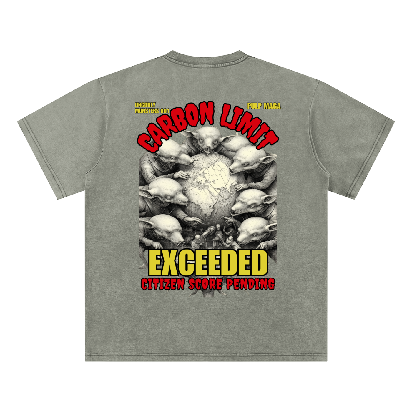 CARBON LIMIT EXCEEDED - Bamboo Snow Washed T-Shirt