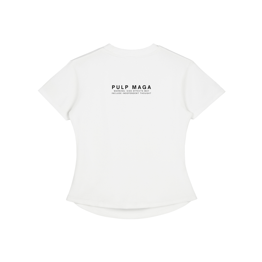 RED PILL - Vintage Ruched Bodycon Cotton Tee