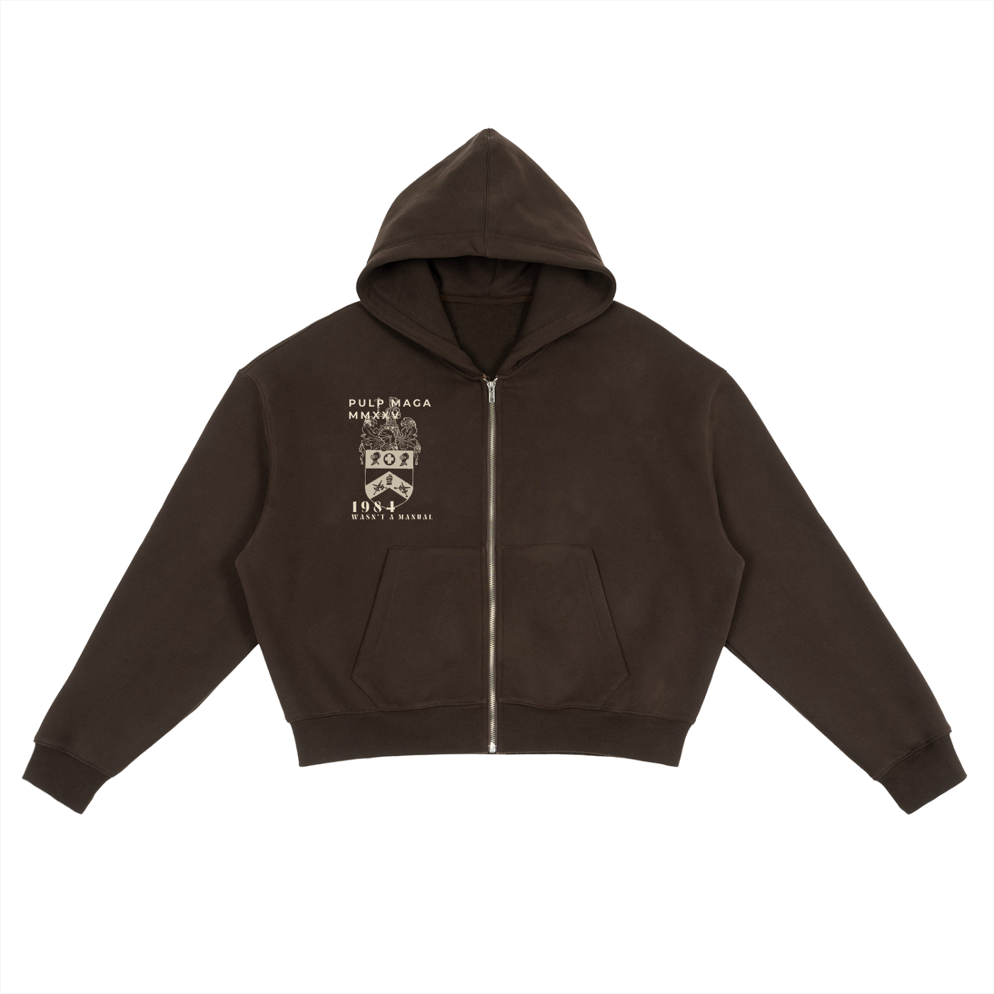 ORWELL CALLED IT - Fleece Zip-Up Boxy Hoodie