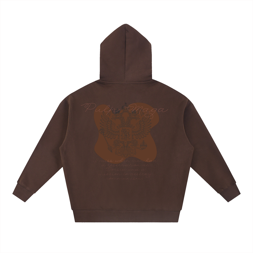 DESTROY COMMUNISM - Unisex Boxy Zip-Up Oversized Hoodie