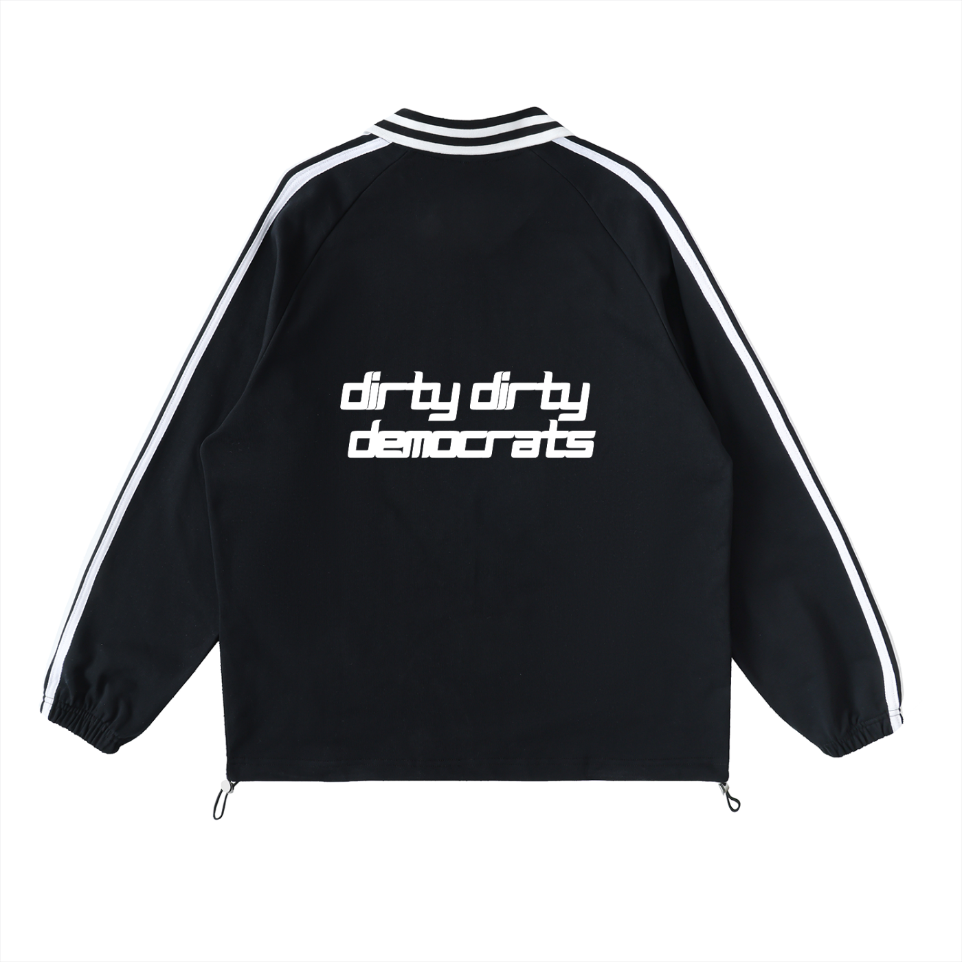DIRTY, DIRTY DEMOCRATS - Contrast Striped Sweatshirt