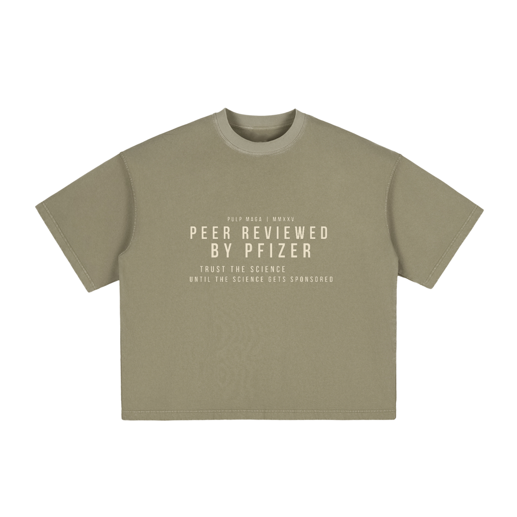 PEER REVIEWED BY PFIZER - Vintage Washed Boxy T-Shirt