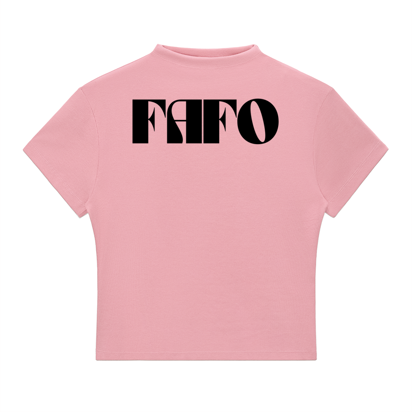 FAFO -  Slim Fit Mock Neck Baby Tee