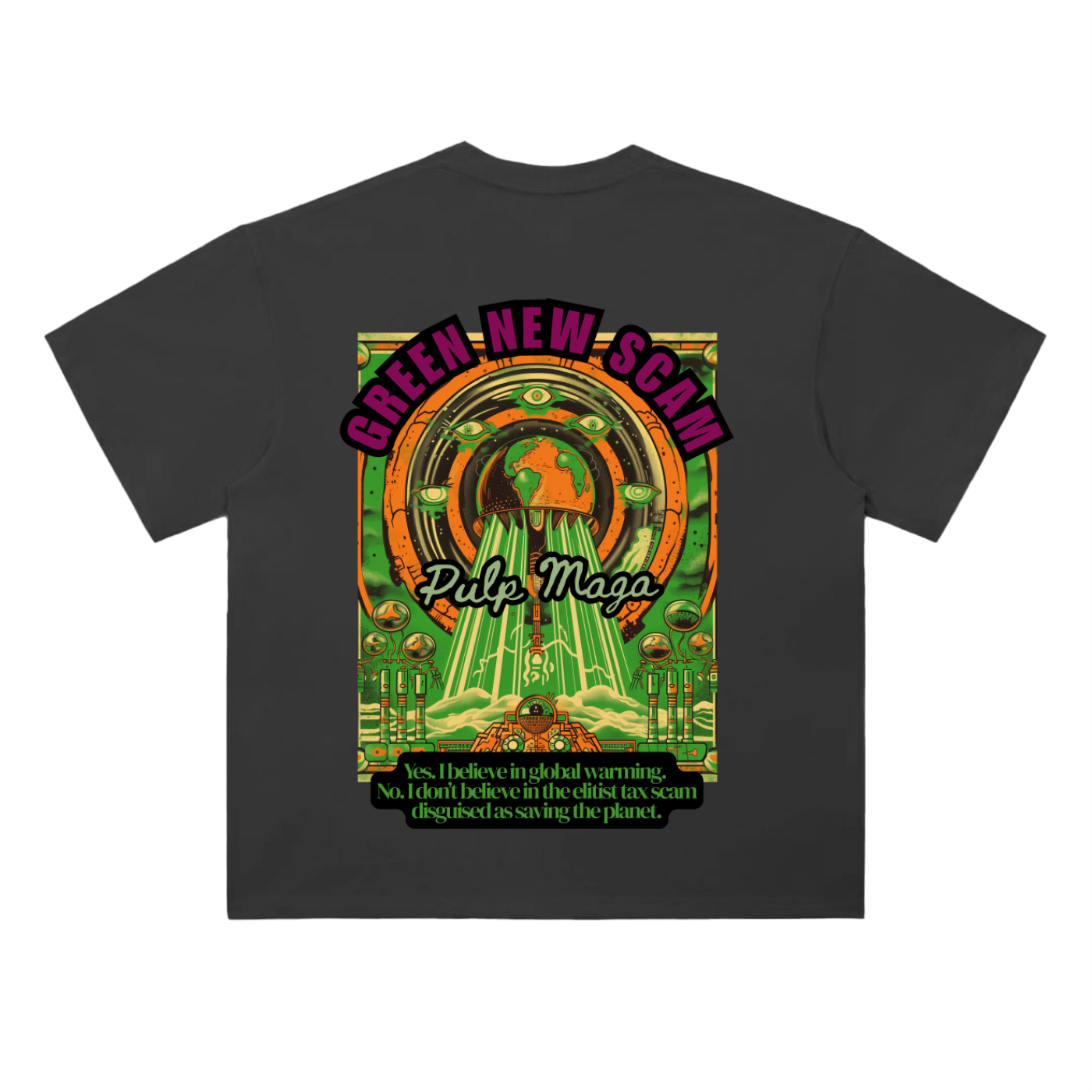 GREEN NEW SCAM GRAPHIC - Heavyweight T-Shirt