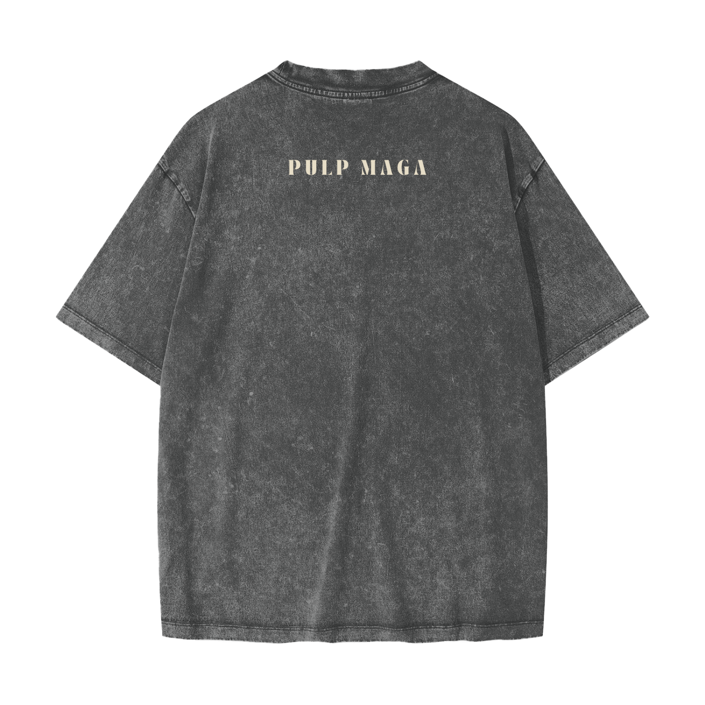 washed gray pulp maga shirt for political anarchists 