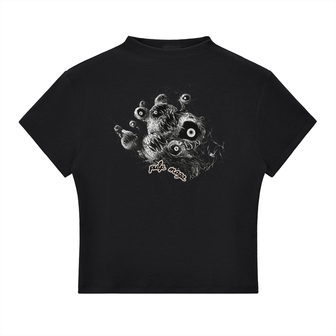 XYLOGORGON - Slim Fit Mock Neck Baby Tee
