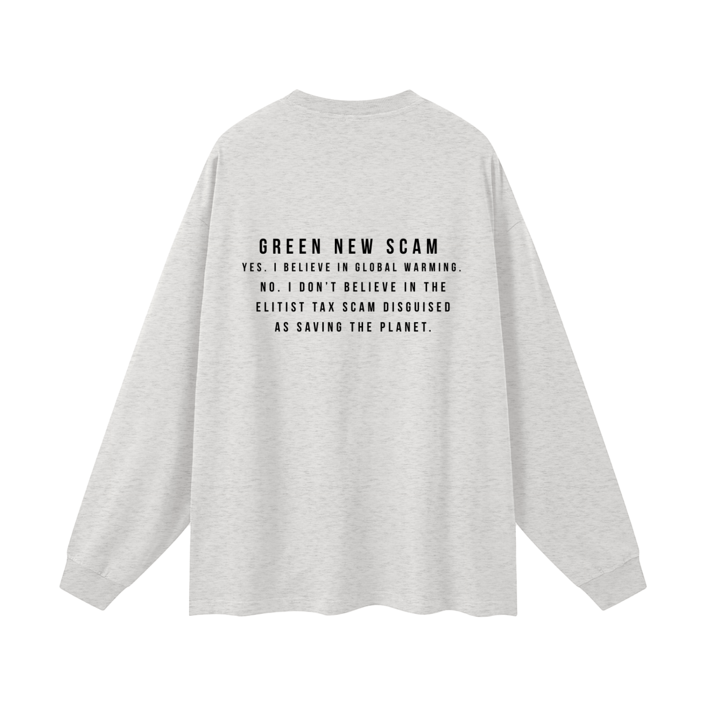 GREEN NEW SCAM - Oversized Streetwear Long Sleeve Tee
