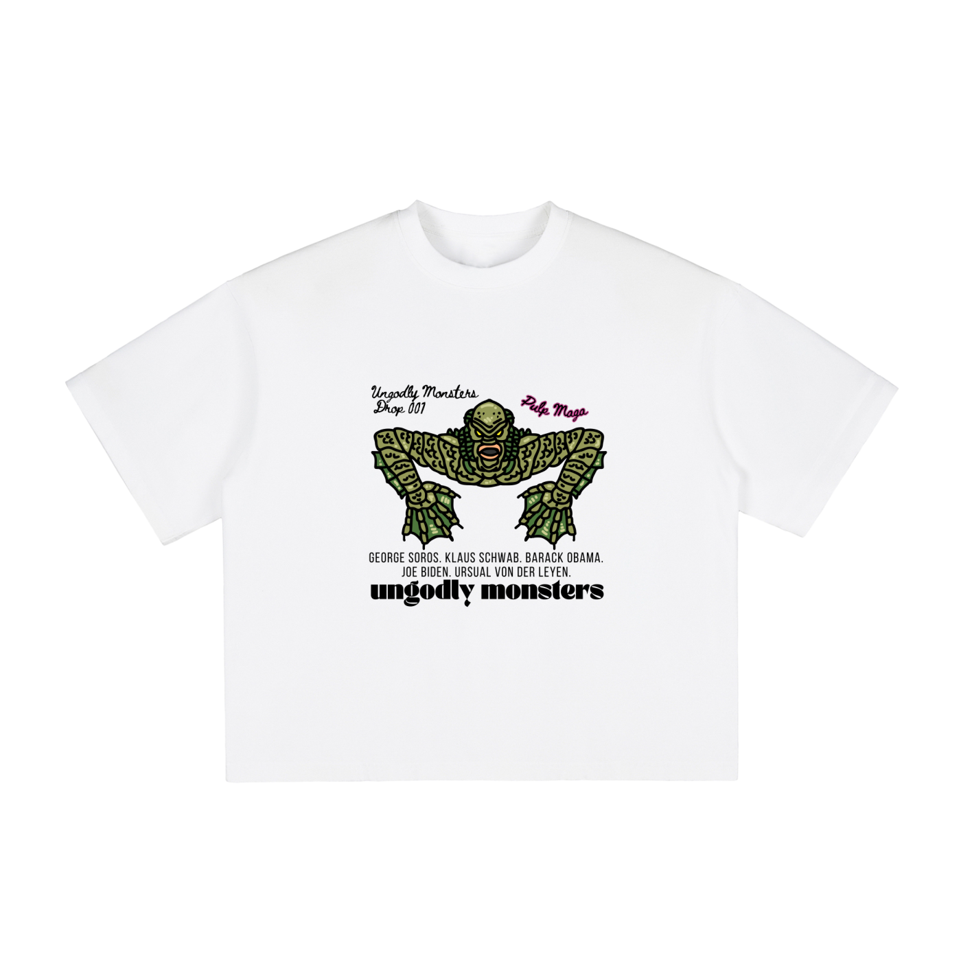 PARASITE | SOROS. KLAUS. BIDEN. OBAMA. - Vintage Washed Boxy T-Shirt