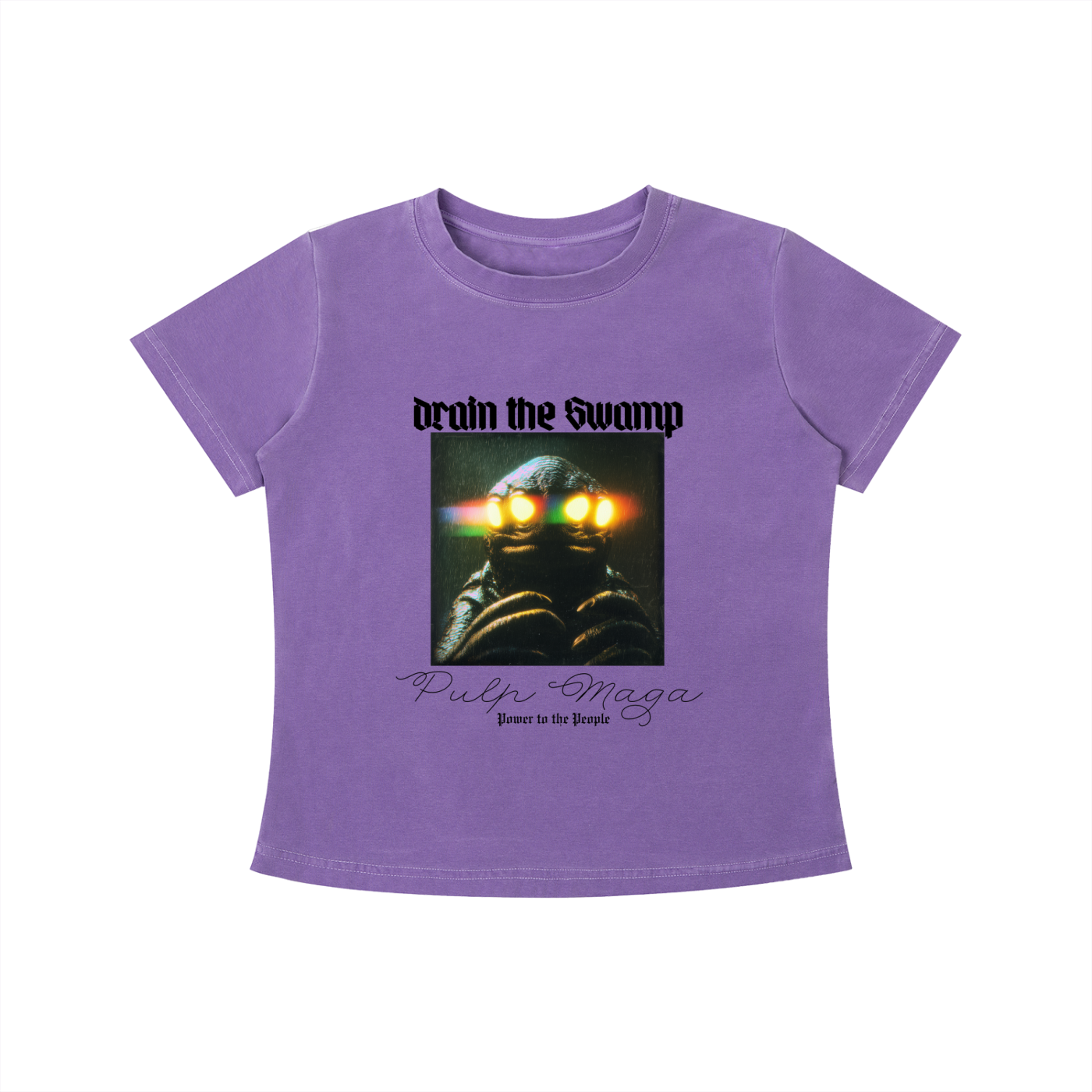 DRAIN THE SWAMP - Graphic Vintage Wash Slim Baby Tee