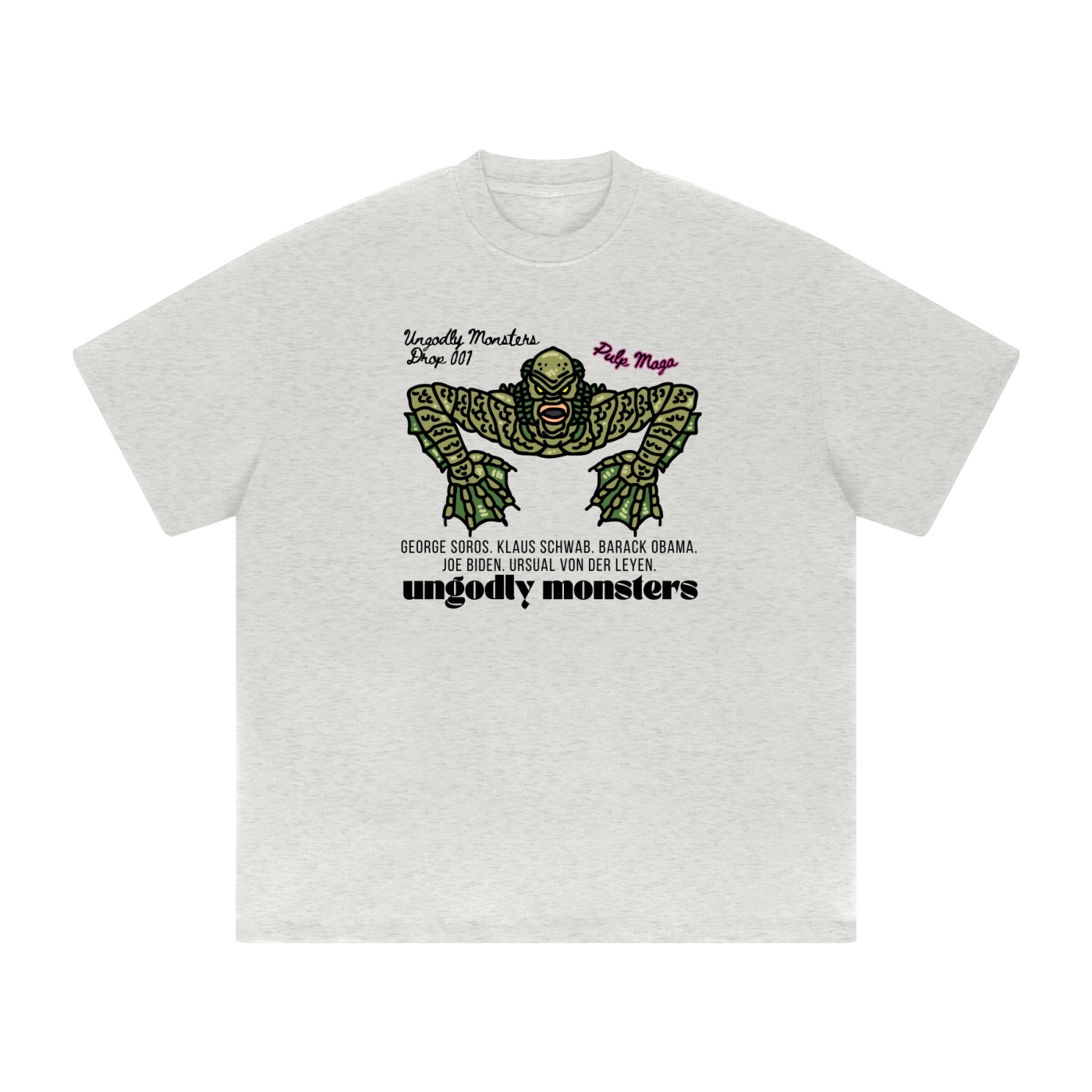 PARASITE | SOROS. KLAUS. BIDEN. OBAMA - Heavyweight Drop Shoulder T-Shirt