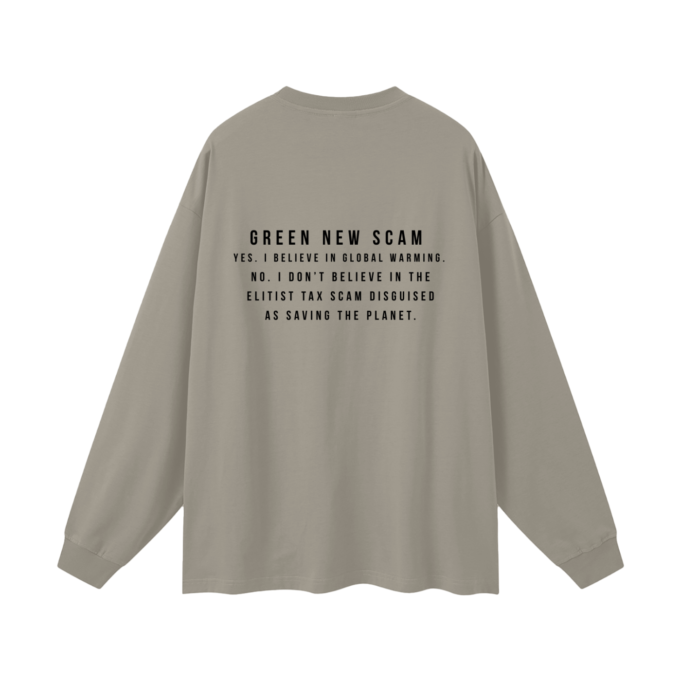GREEN NEW SCAM - Oversized Streetwear Long Sleeve Tee
