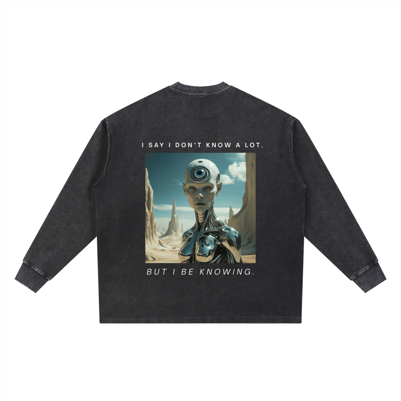 THIRD EYE - Mineral Baggy Long Sleeve Waffle Knit
