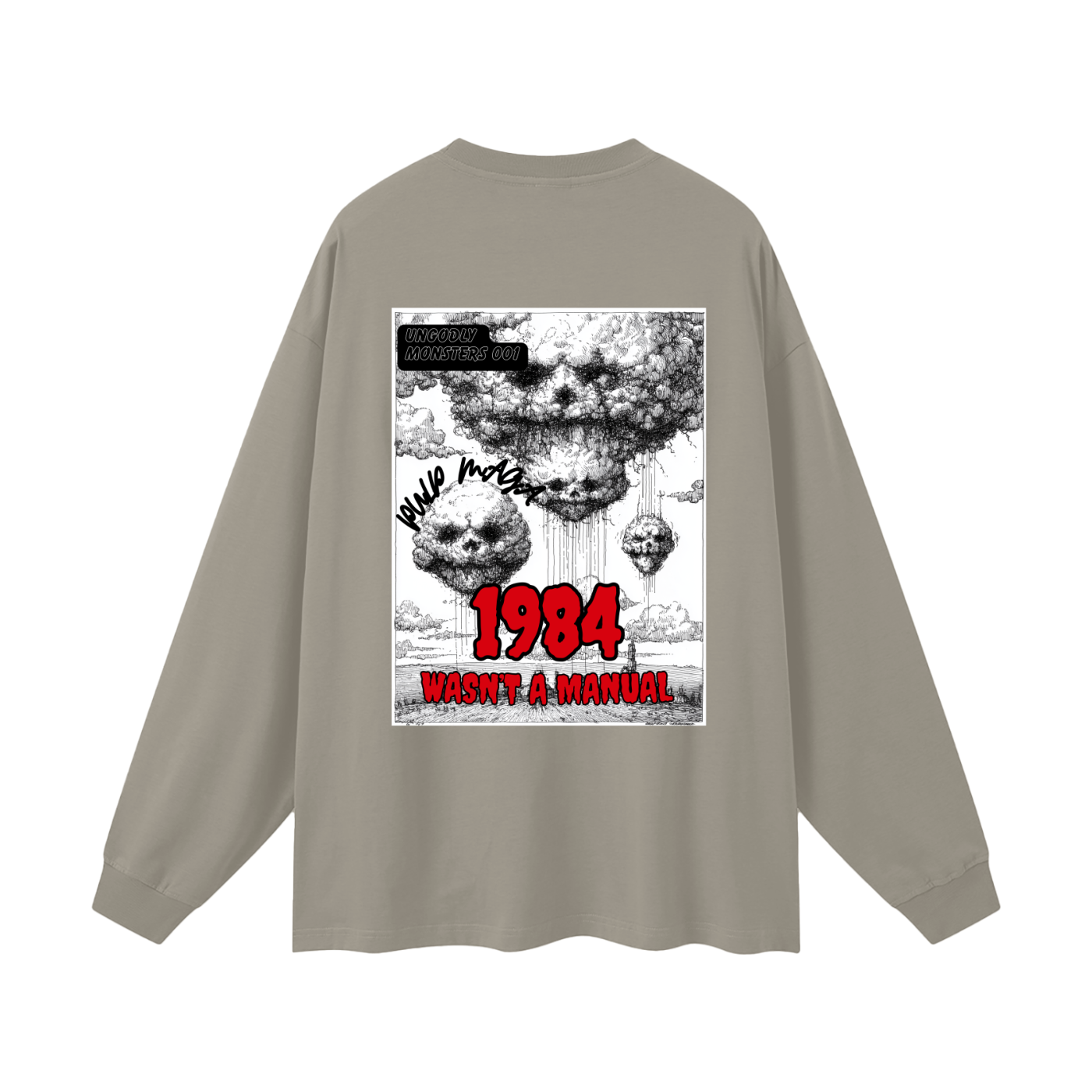 1984 WASN'T A MANUAL - Oversized Streetwear Long Sleeve Tee
