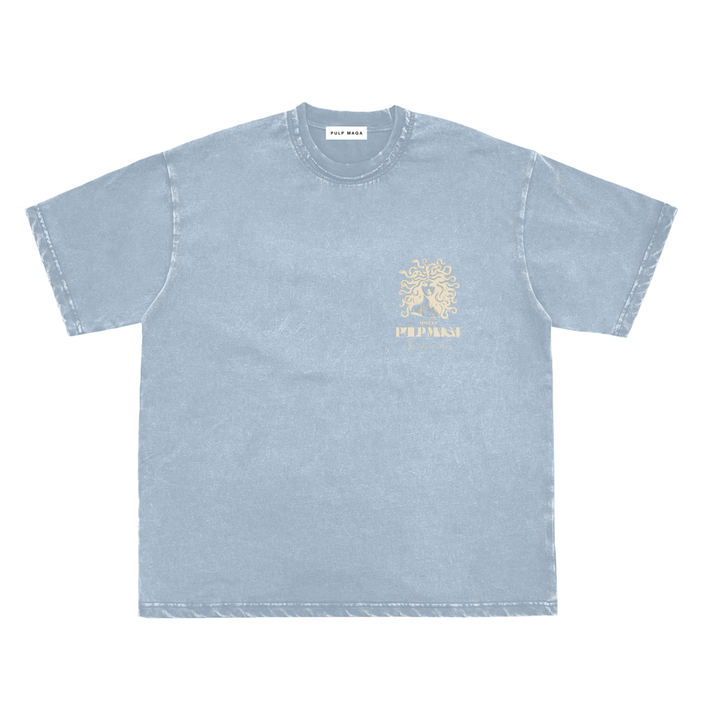 GEMINI SERPENT - CREAM INK - Snow Washed T-Shirt