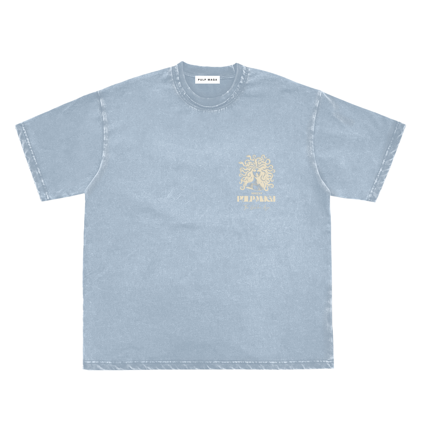 GEMINI SERPENT - CREAM INK - Snow Washed T-Shirt