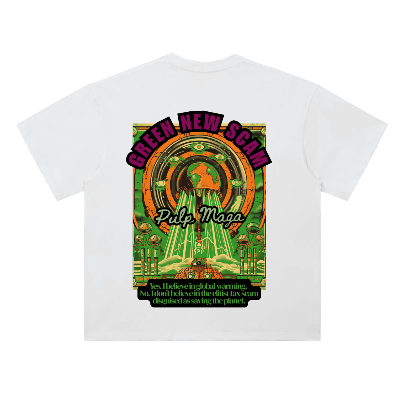 GREEN NEW SCAM GRAPHIC - Heavyweight T-Shirt