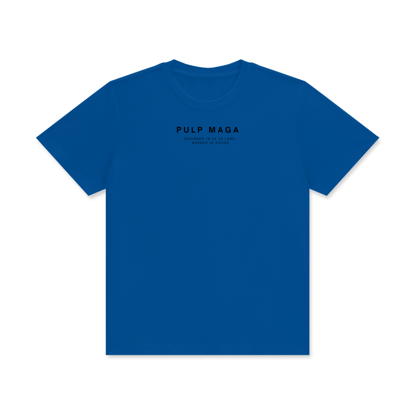 blue trump t-shirt with black text