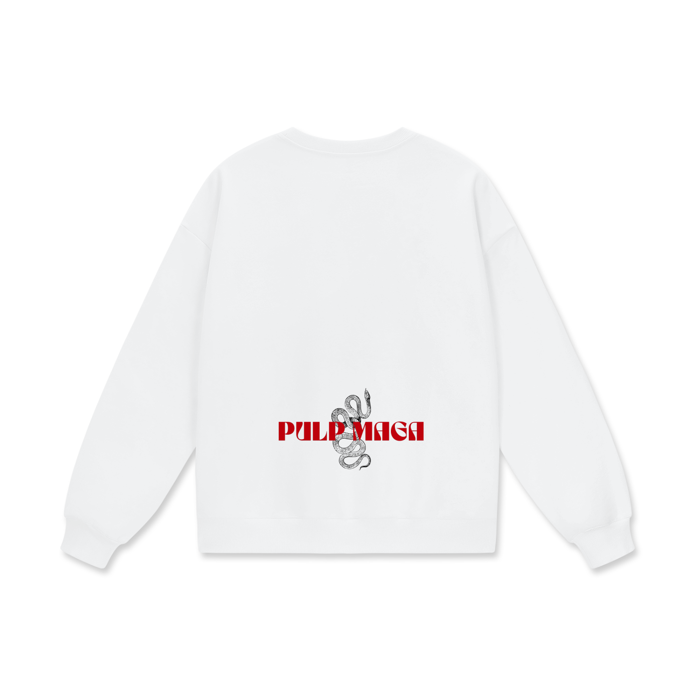 high contrast white and red sweatshirt with modern republican logo