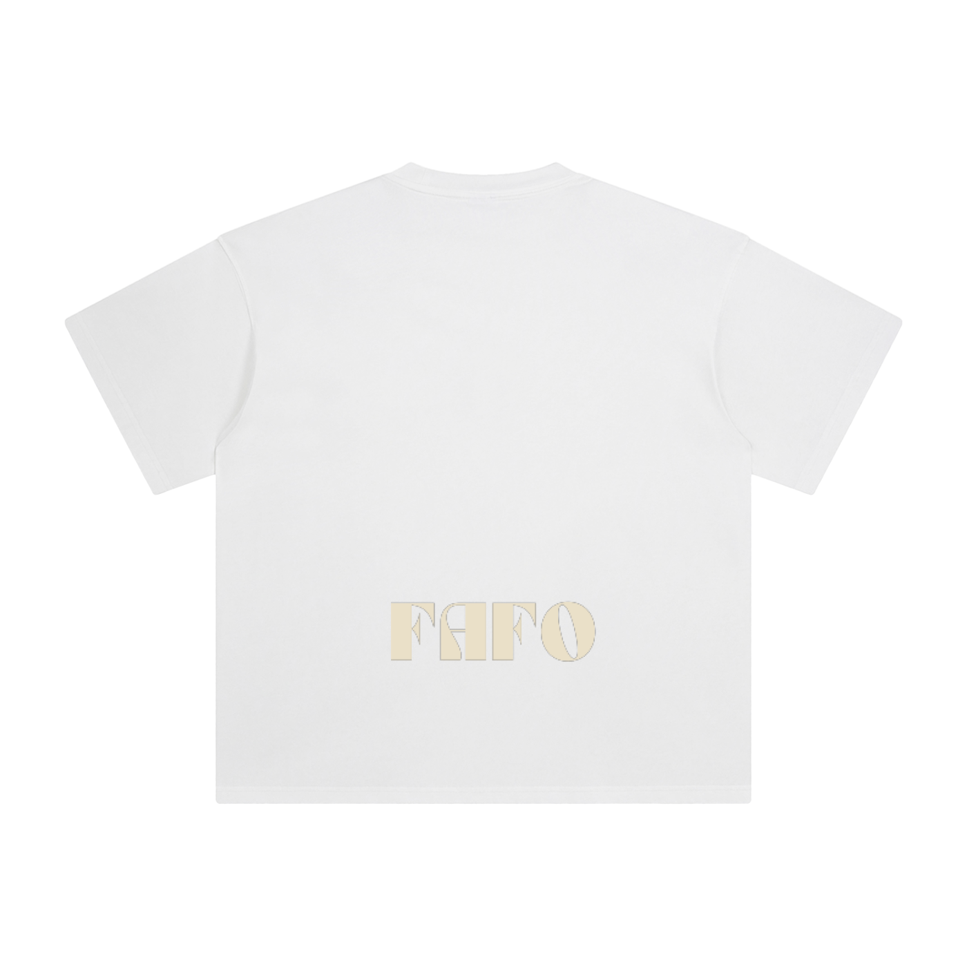 fuck around and find out modernist maga t-shirt in white with cream text