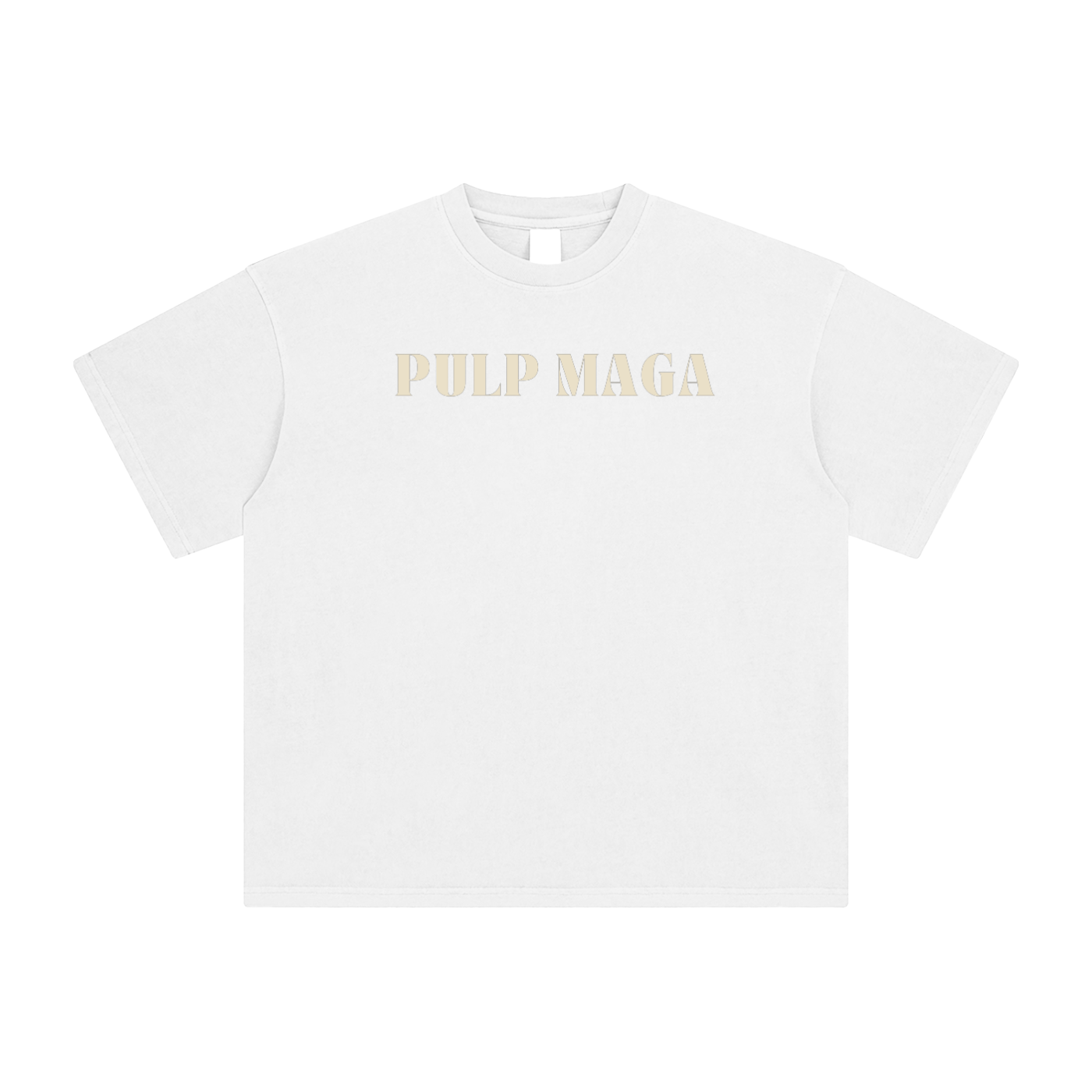modern republican logo tee with pulp maga text in retro print