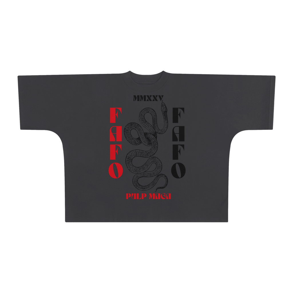 maga streetwear t-shirt with 'FAFO' text and bold snake graphic