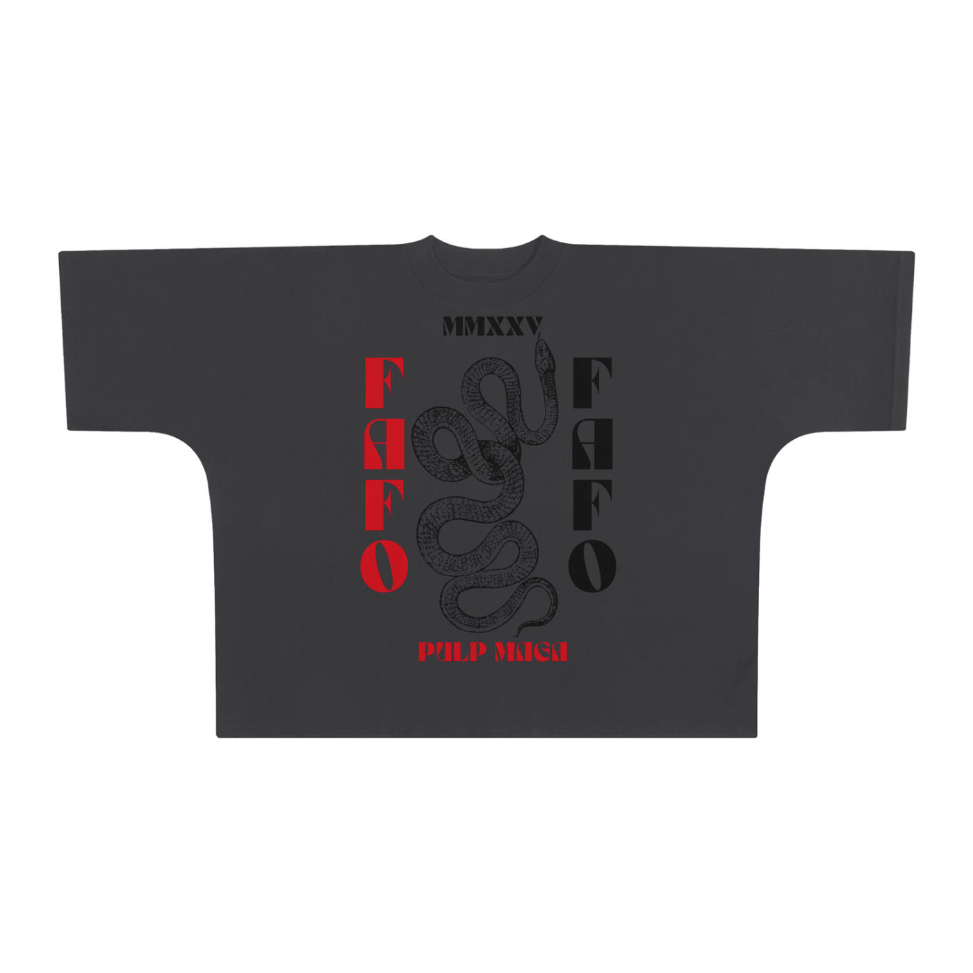 maga streetwear t-shirt with 'FAFO' text and bold snake graphic