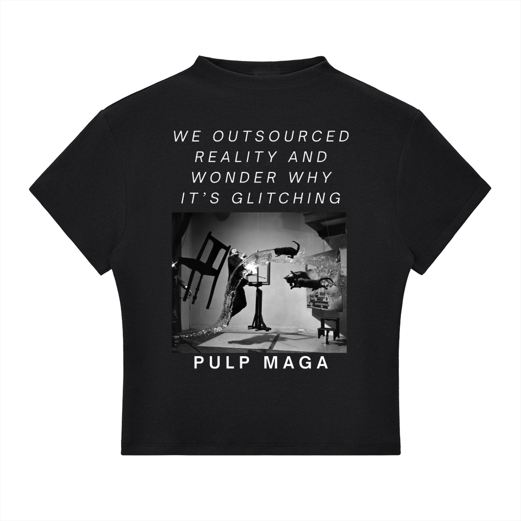 ERROR 404: REALITY NOT FOUND - Slim Fit Mock Neck Baby Tee