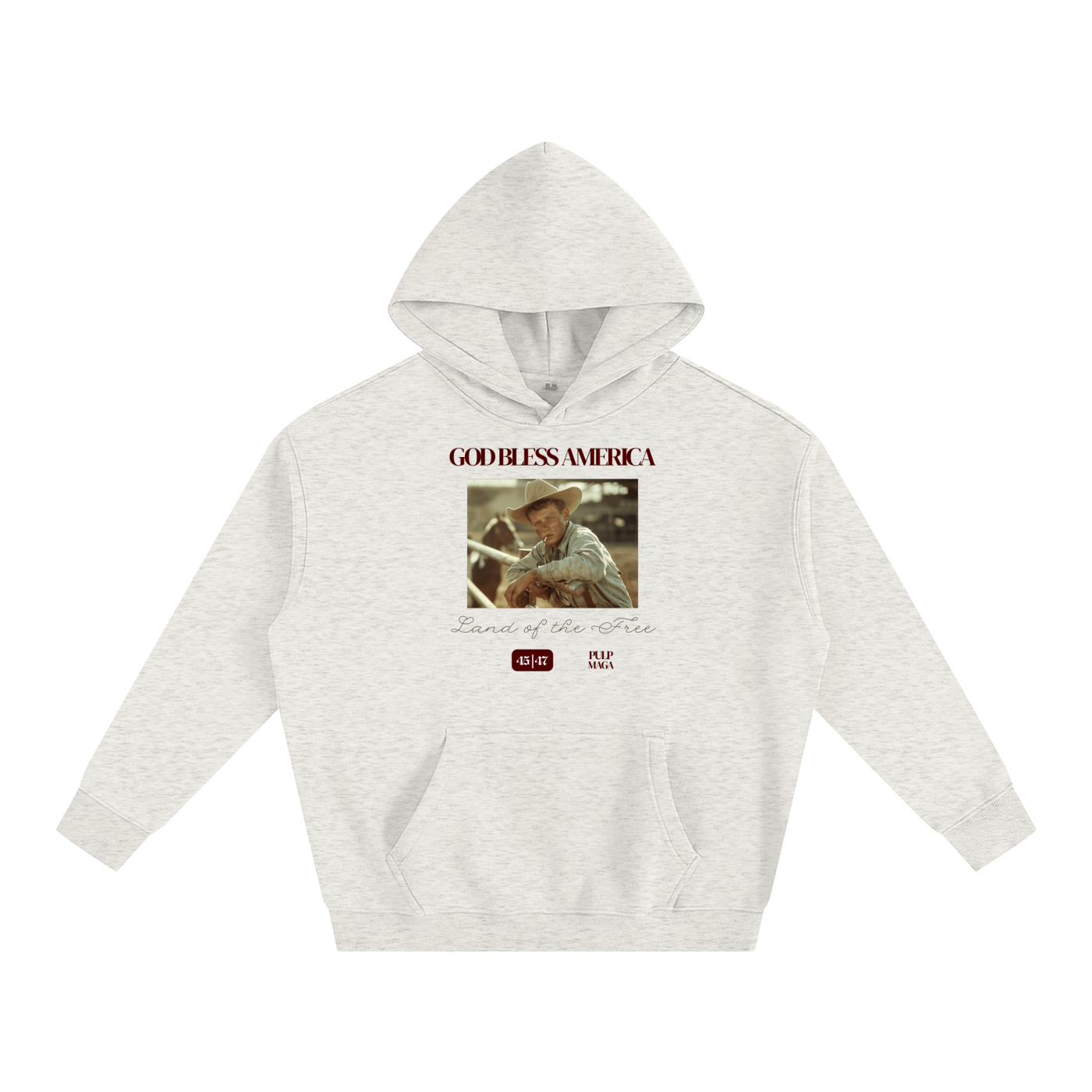 GOD BLESS AMERICA - Unisex Fleeced Oversized Hoodie