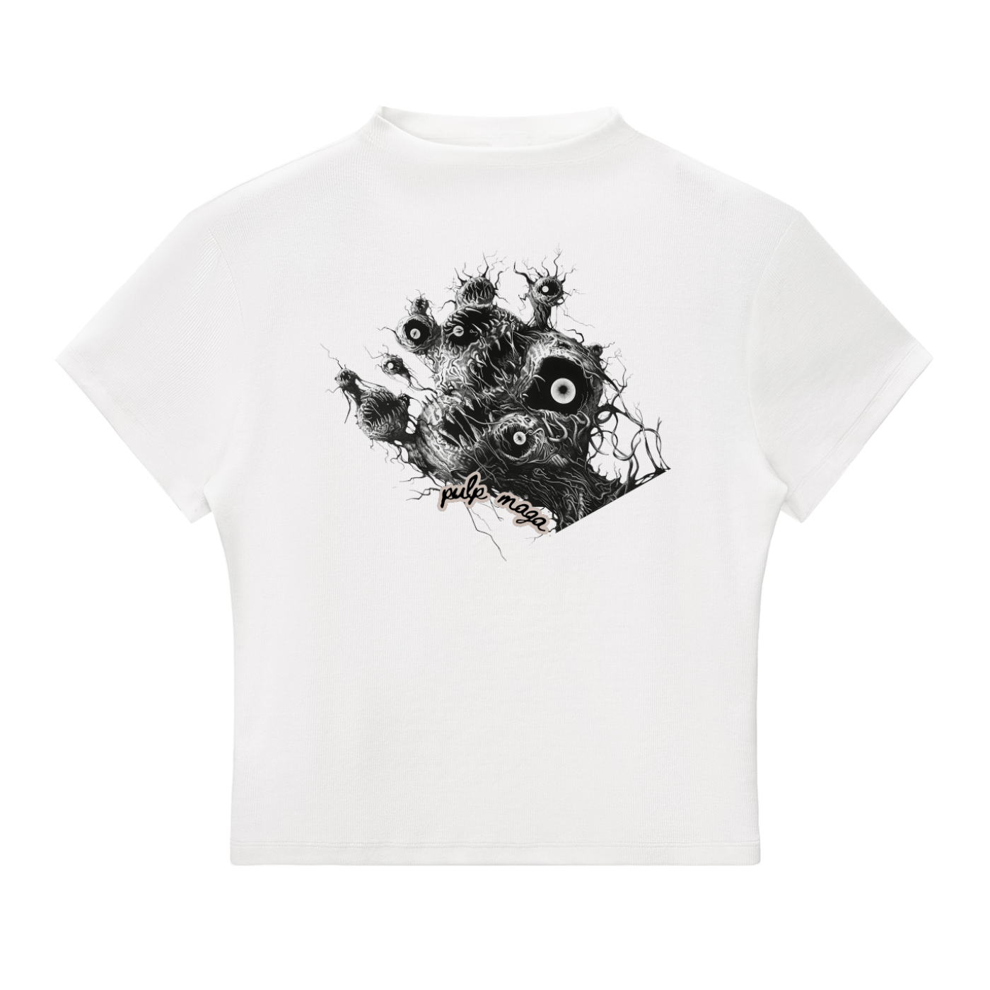 XYLOGORGON - Slim Fit Mock Neck Baby Tee